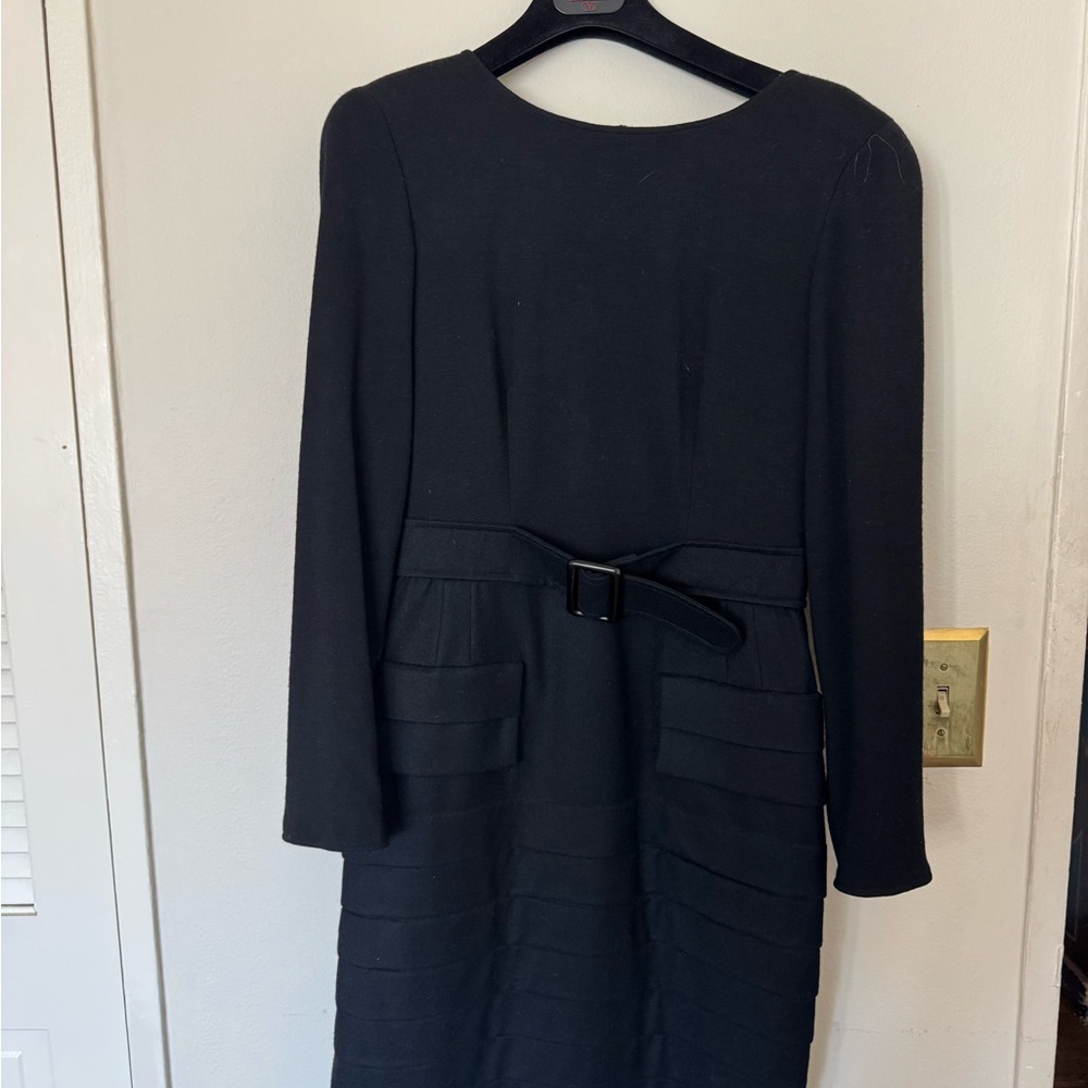 Valentino Black Long Sleeve Dress with Belt